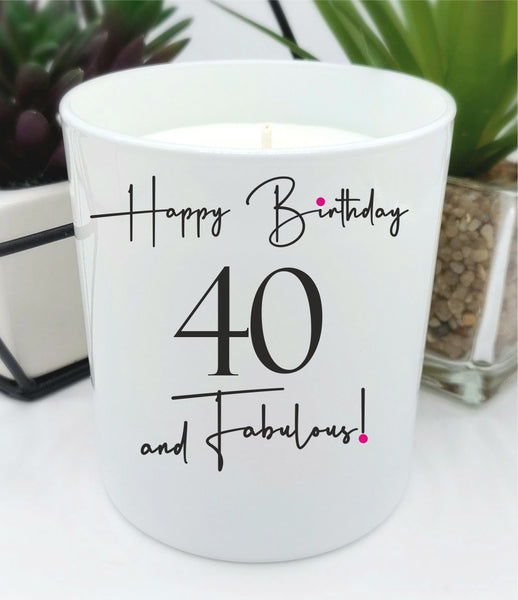 40th birthday candle gift