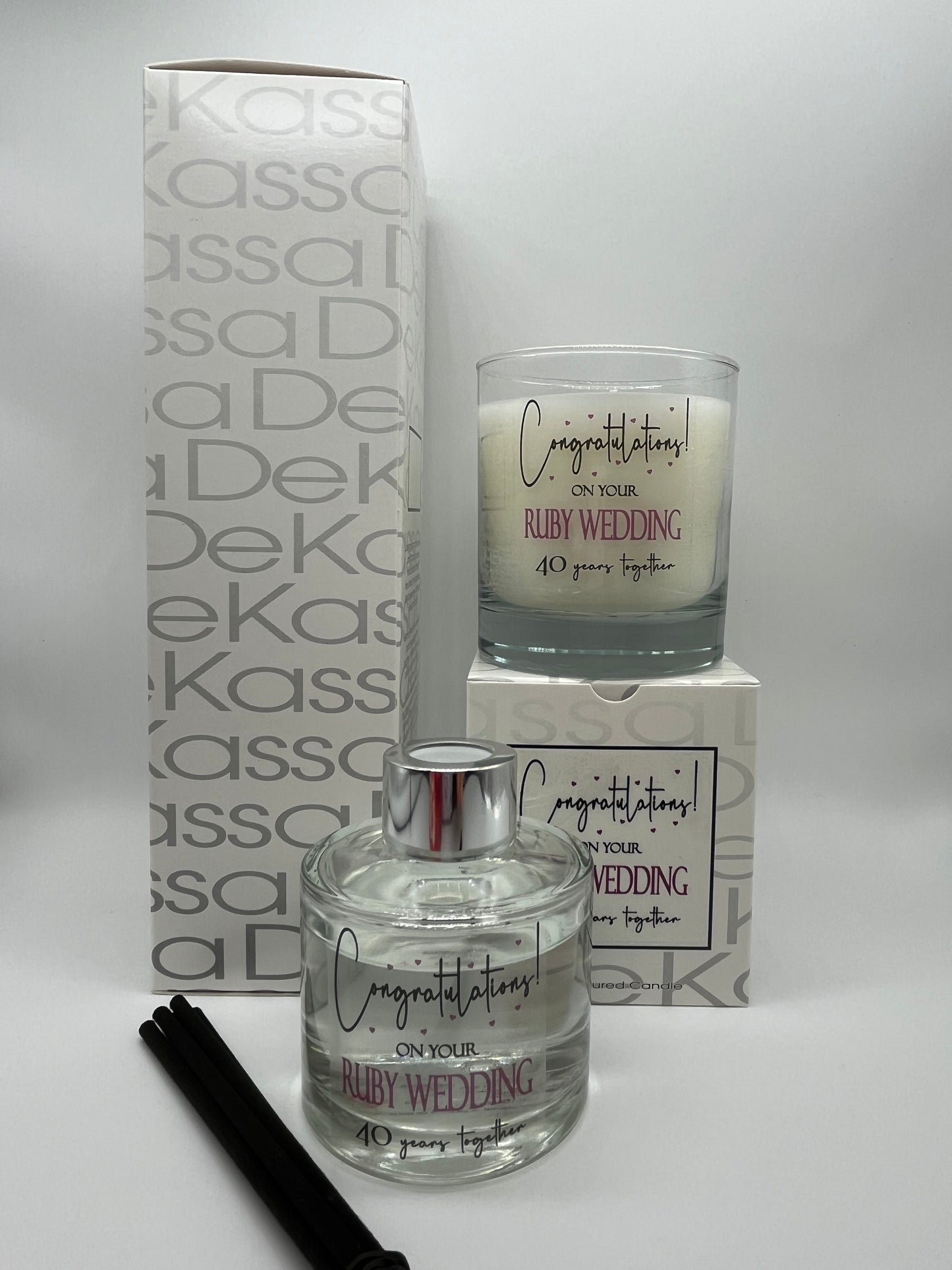 Congratulations! on your Ruby Wedding 40 years together | Luxury Scented Reed Diffuser