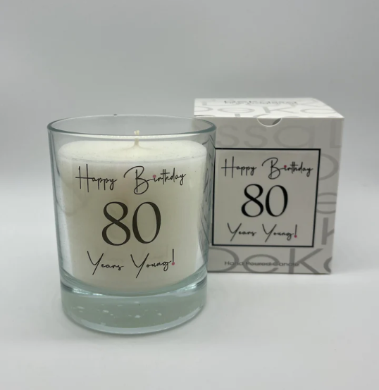 Happy Birthday 80 Years Young! | Luxury Scented Candle