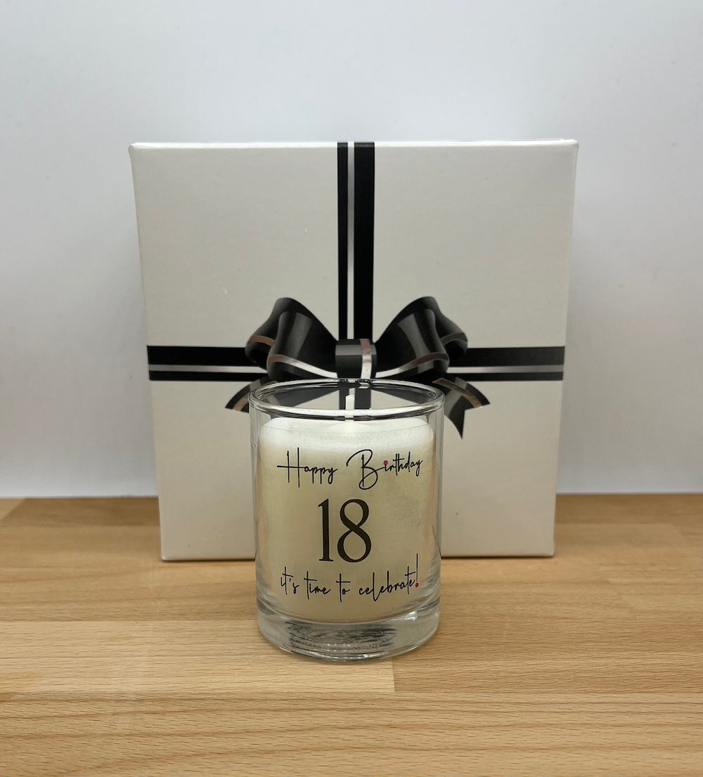 Happy Birthday 18 It's time to celebrate! | Luxury Votive & Mini Reed Diffuser Gift Set