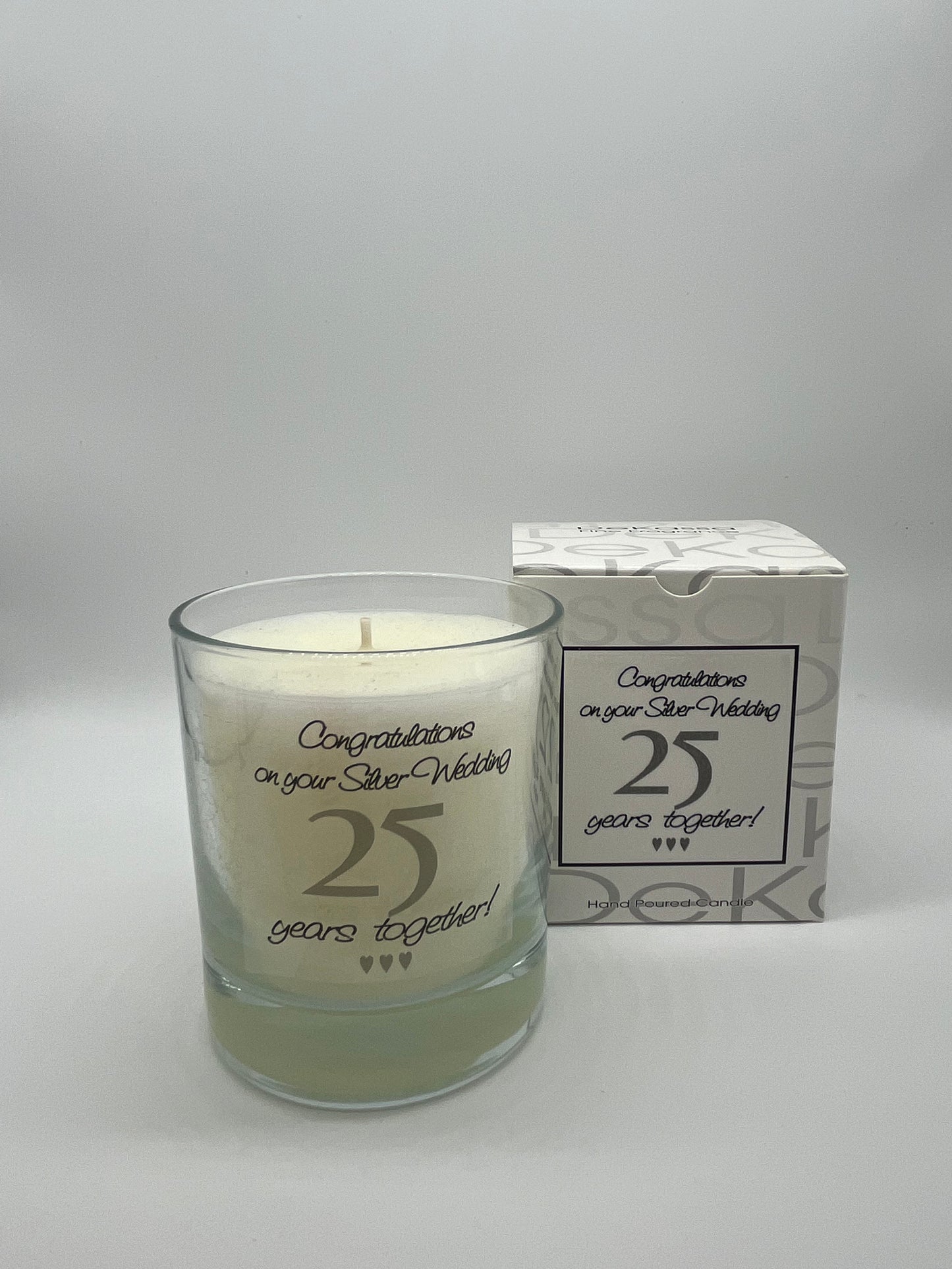 Congratulations on your Silver Wedding 25 Years Together! | Luxury Scented Candle