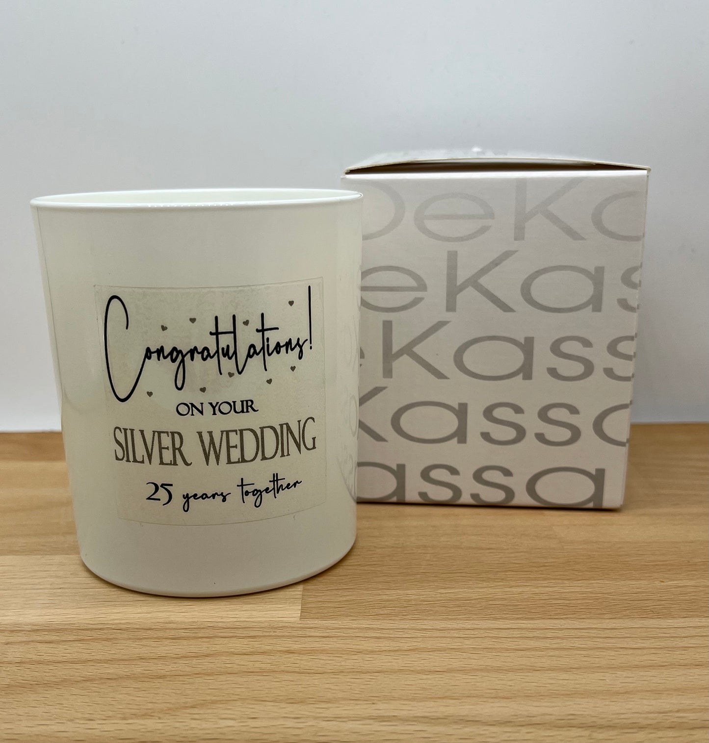 Congratulations! on your Silver Wedding 25 years together | Luxury Scented Candle