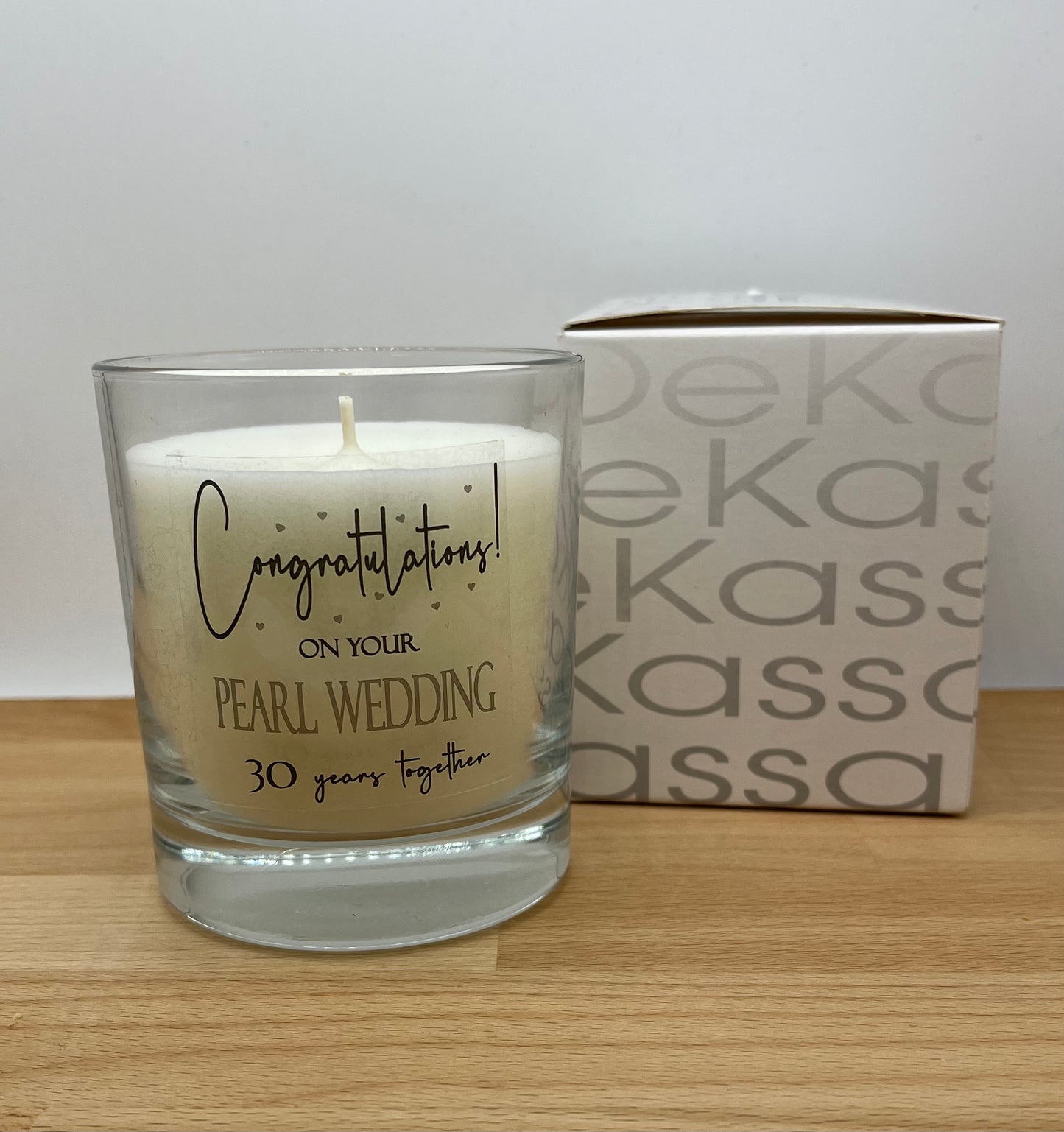 Congratulations! on your Pearl Wedding 30 years together | Luxury Scented Candle