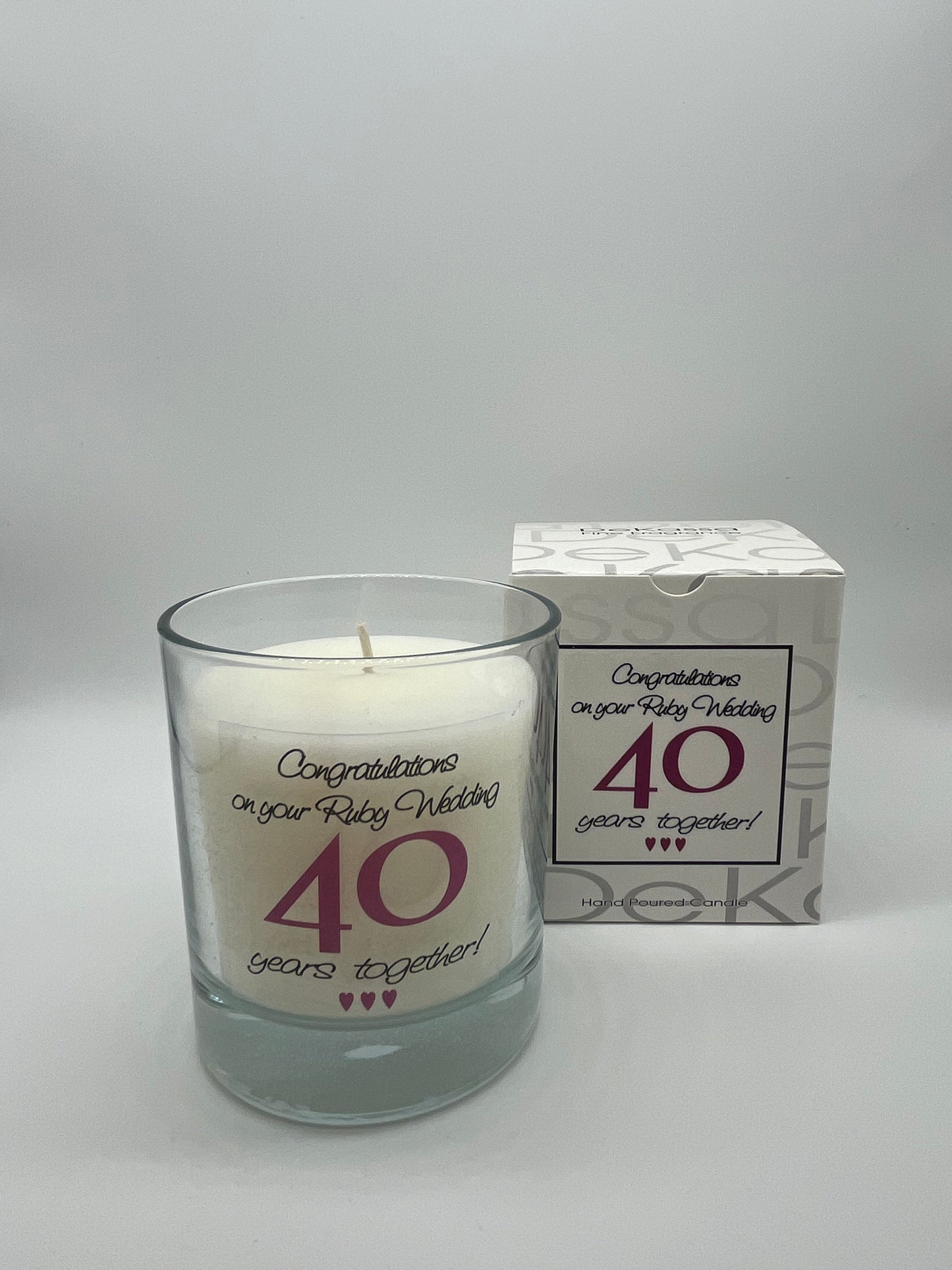 Congratulations on your Ruby Wedding 40 Years Together! | Luxury Scented Candle