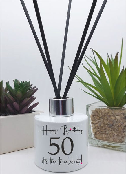 50th birthday reed diffuser gift