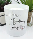 Happy birthday lovely scented candle gift
