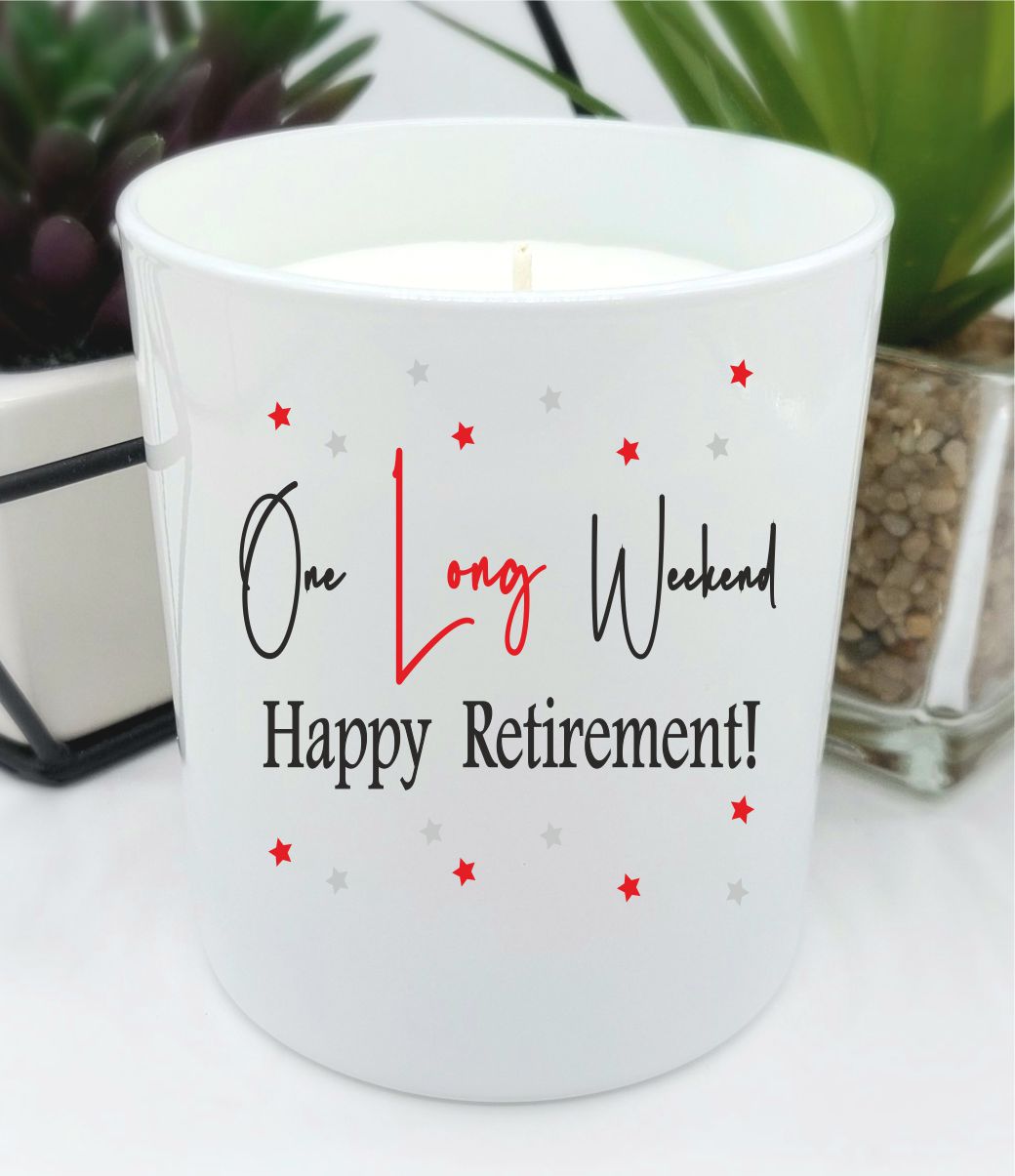 Retirement scented candle gift