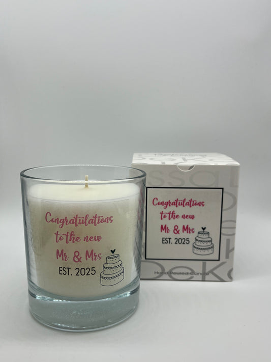 Congratulations to the new Mr & Mrs EST. 2025  | Luxury Scented Candle