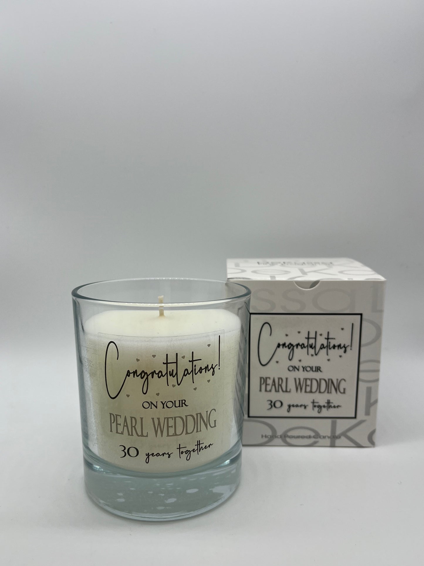 Congratulations! on your Pearl Wedding 30 years together | Luxury Scented Candle