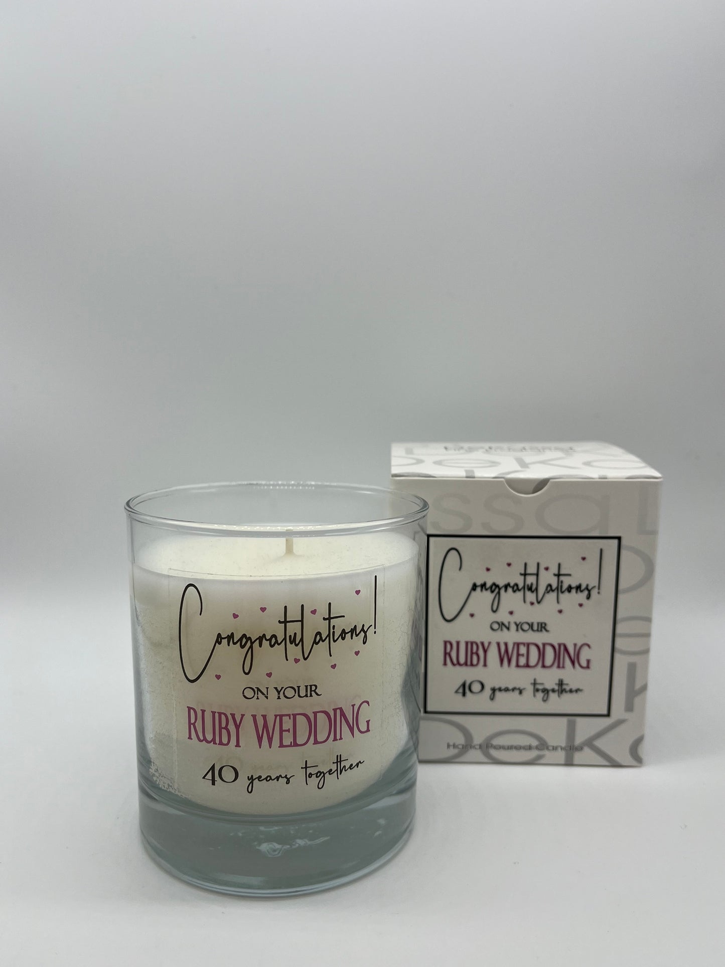 Congratulations! on your Ruby Wedding 40 years together | Luxury Scented Candle