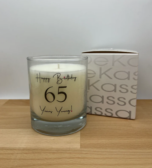 Happy Birthday 65 Years Young | Luxury Scented Candle