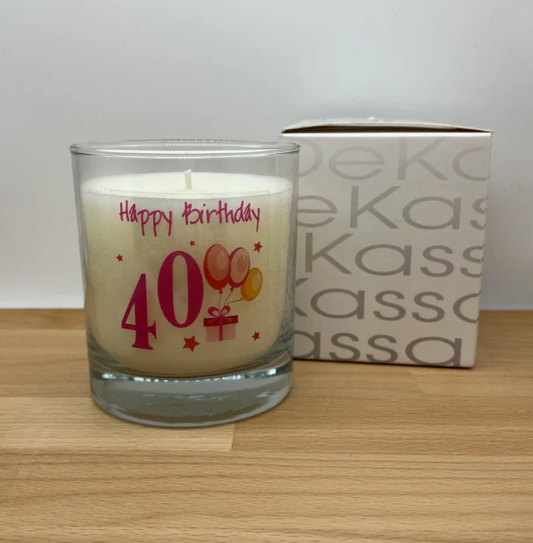 Happy Birthday 40 | Luxury Scented Candle