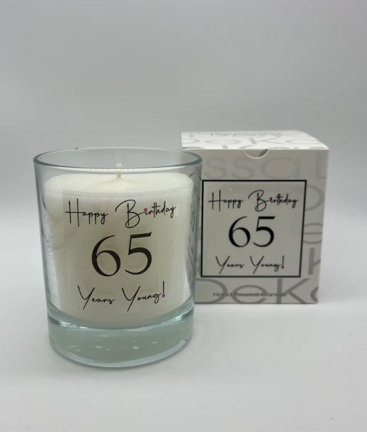 Happy Birthday 65 Years Young! | Luxury Scented Candle