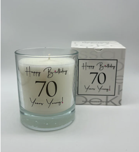 Happy Birthday 70 Years Young! | Luxury Scented Candle