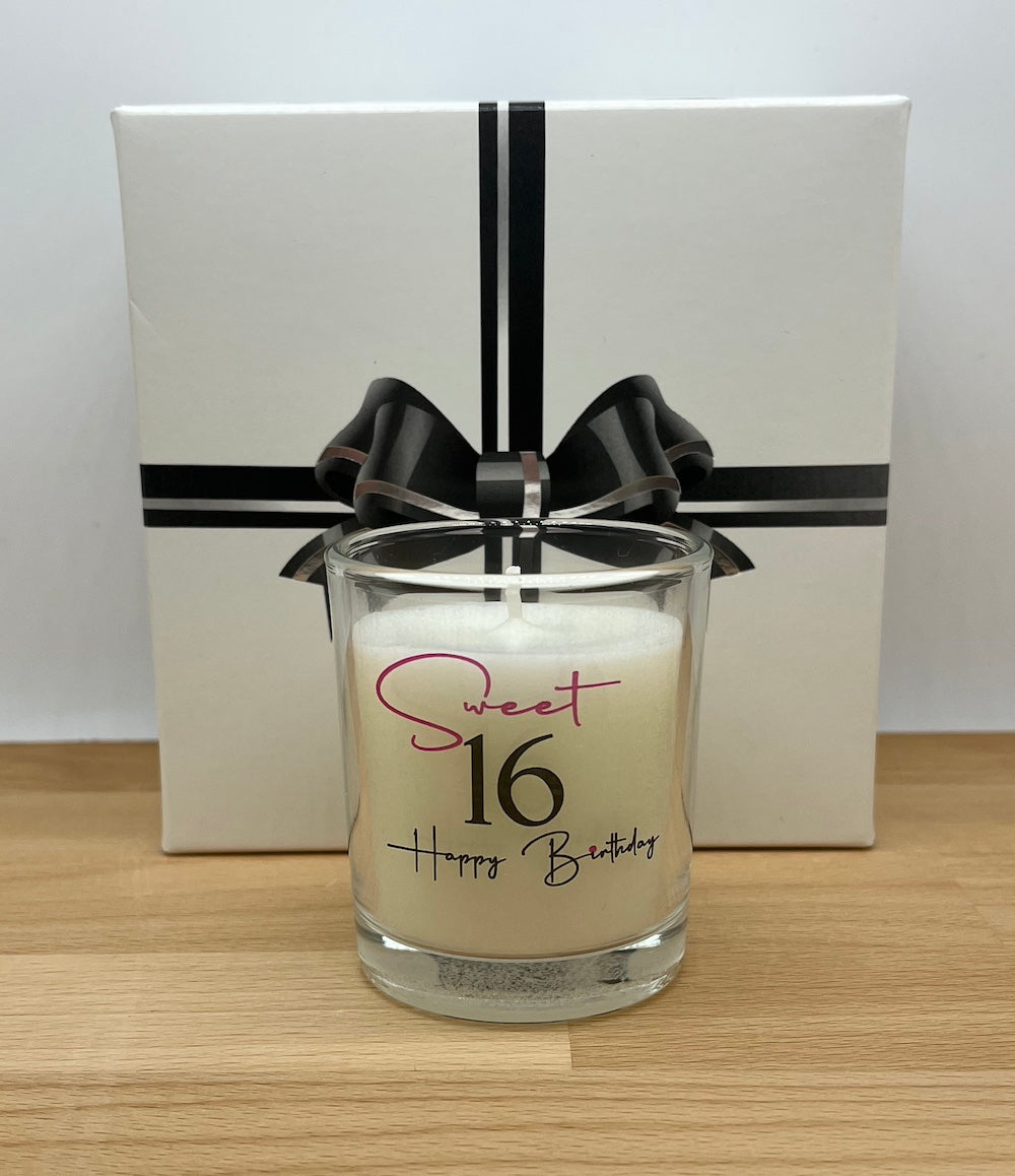 Sweet 16 Happy Birthday | Luxury Votive & Mini Reed Diffuser Gift Set