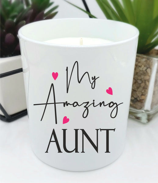my amazing aunt scented candle