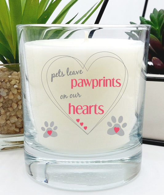 Pets Leave Pawprints Scented Candle Gift