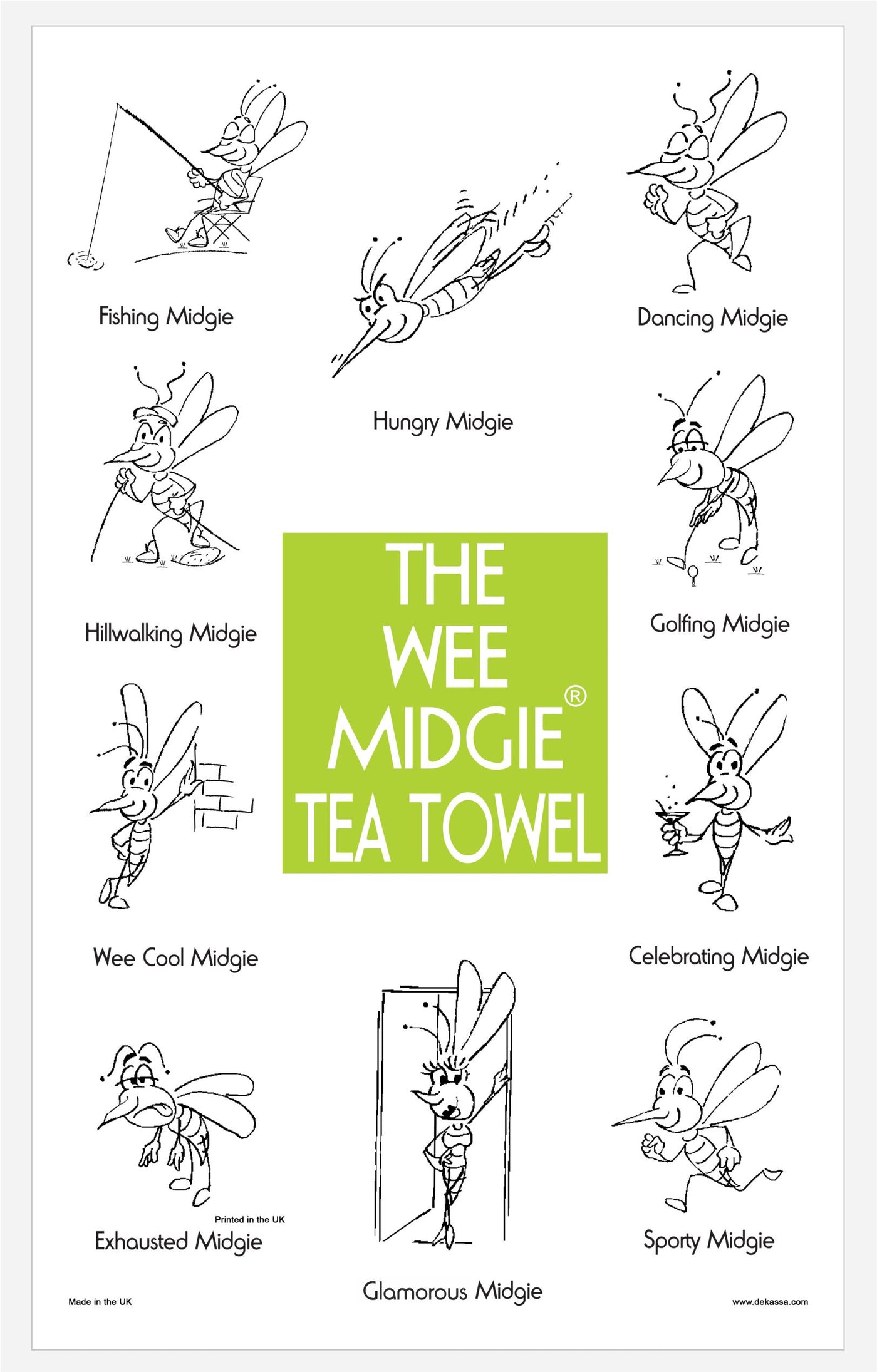 Wee Midgie Tea Towel
