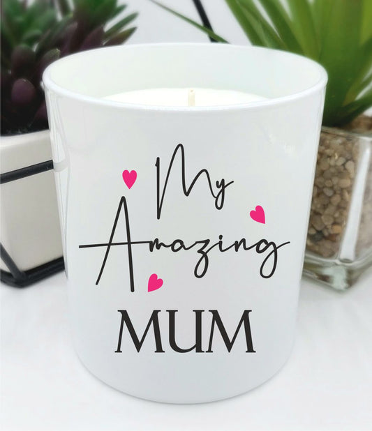 amazing mum scented candle