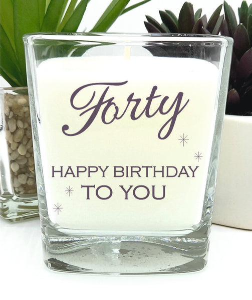 40th birthday gift scented candle