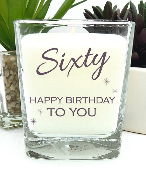 60th birthday gift scented candle