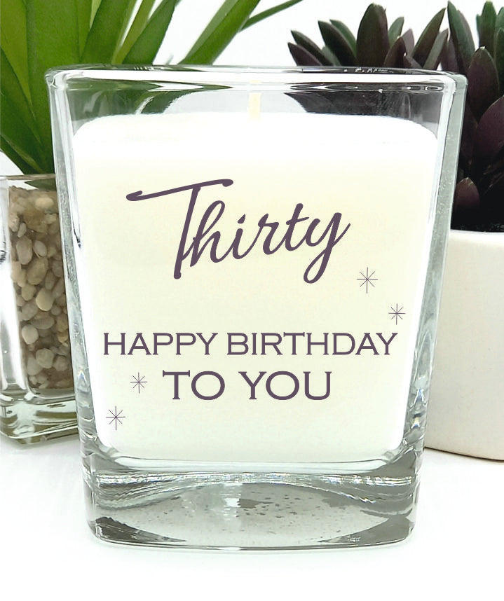 30th birthday gift scented candle